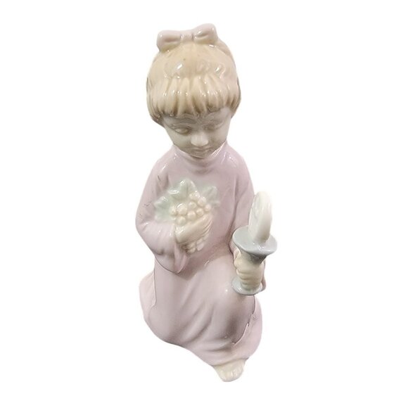 Vintage Roman Holy Communion Porcelain 4" Girl Figurine Religious Collectible - Picture 9 of 16
